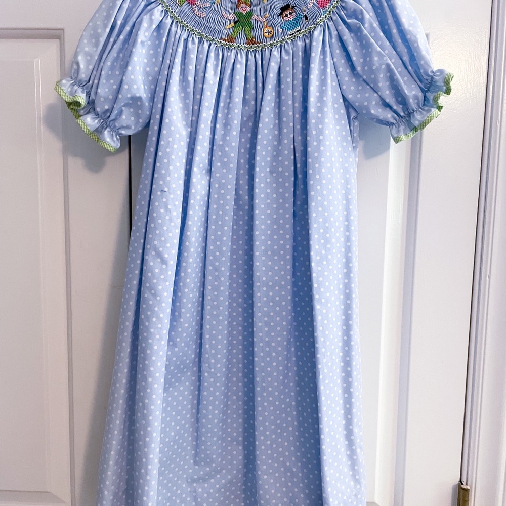 Smocked Peter Pan Dress by Avaini, size 5